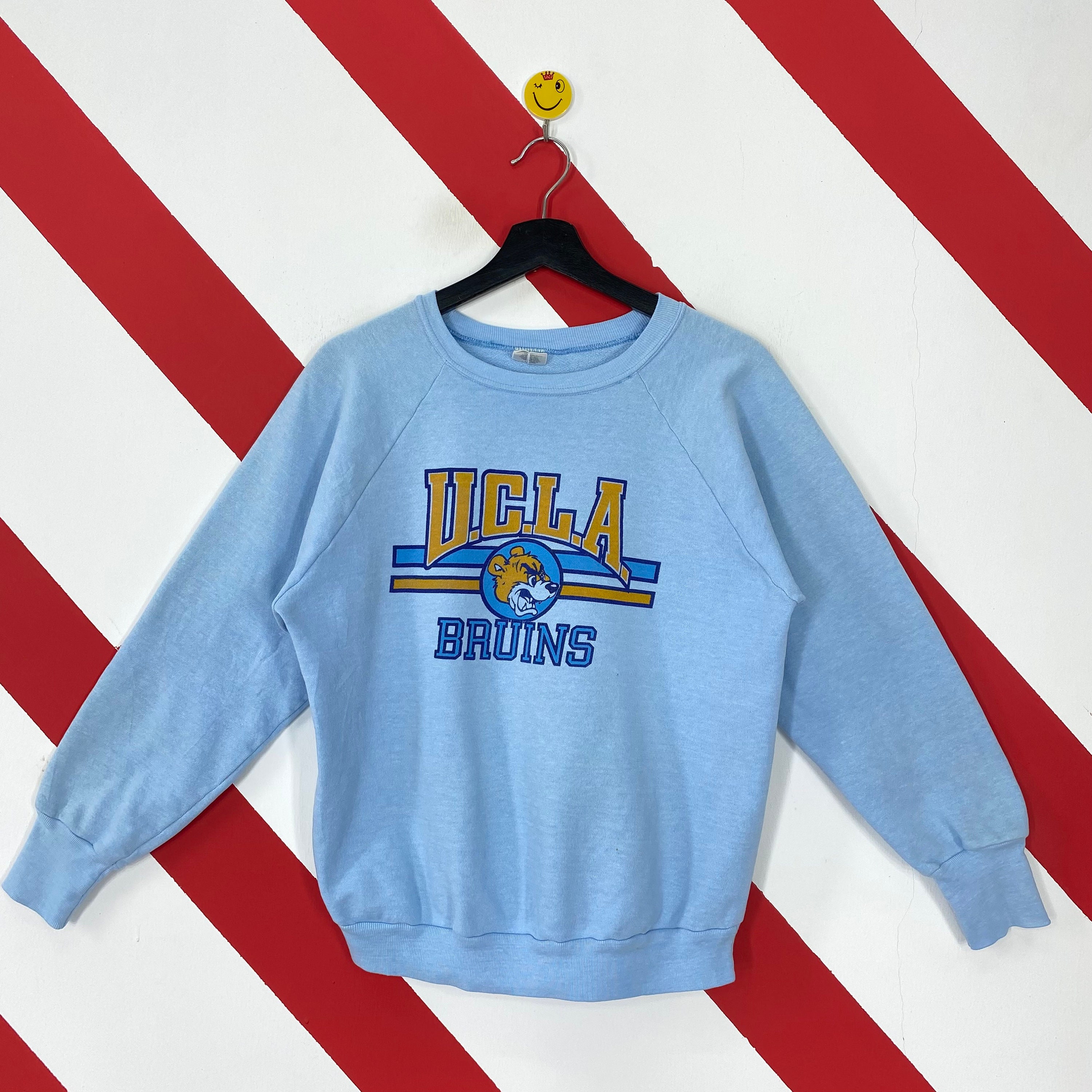 Vintage UCLA Bruins Hoodie XS Blue Gold Standard College Logo Embroidered  USA