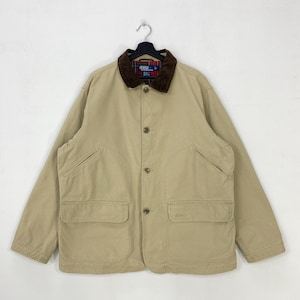 Chaqueta estilo granero Polo Ralph Lauren vintage de los años 90, color marrón, talla grande.