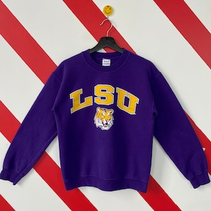 Vintage LSU Tigers Sweatshirt LSU Tigers Crewneck Louisiana - Etsy