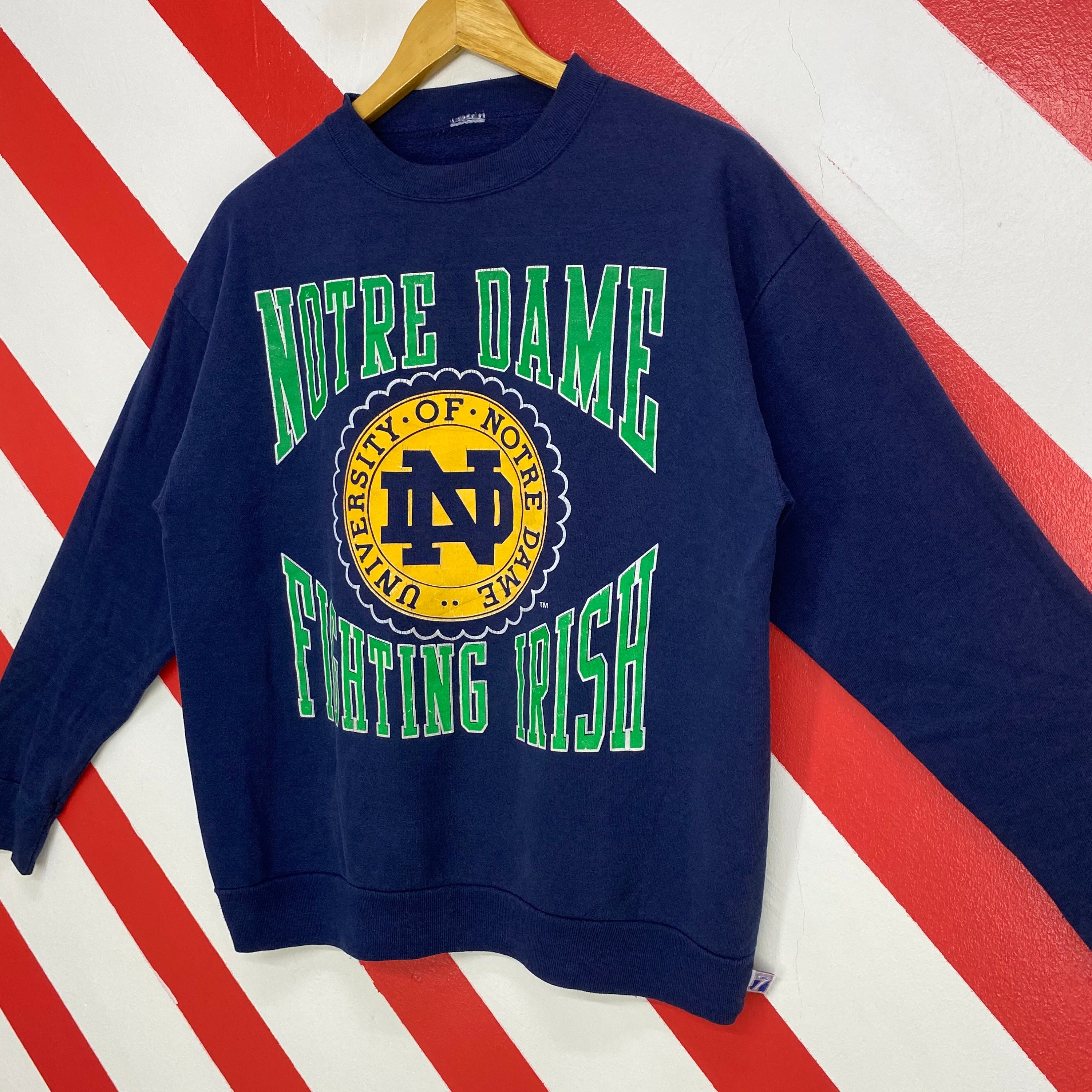 Vintage 90s Notre Dame Sweatshirt Notre Dame Crewneck Notre | Etsy