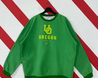 Vintage Universität Oregon SweatshirtOregon Ducks Rundhalsausschnitt Oregon State Pullover Pullover Universität Oregon Ducks Print Logo Grün XXL