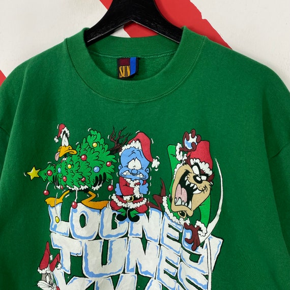 Vintage 90s Looney Toons Sweatshirt Coyote Crewne… - image 2
