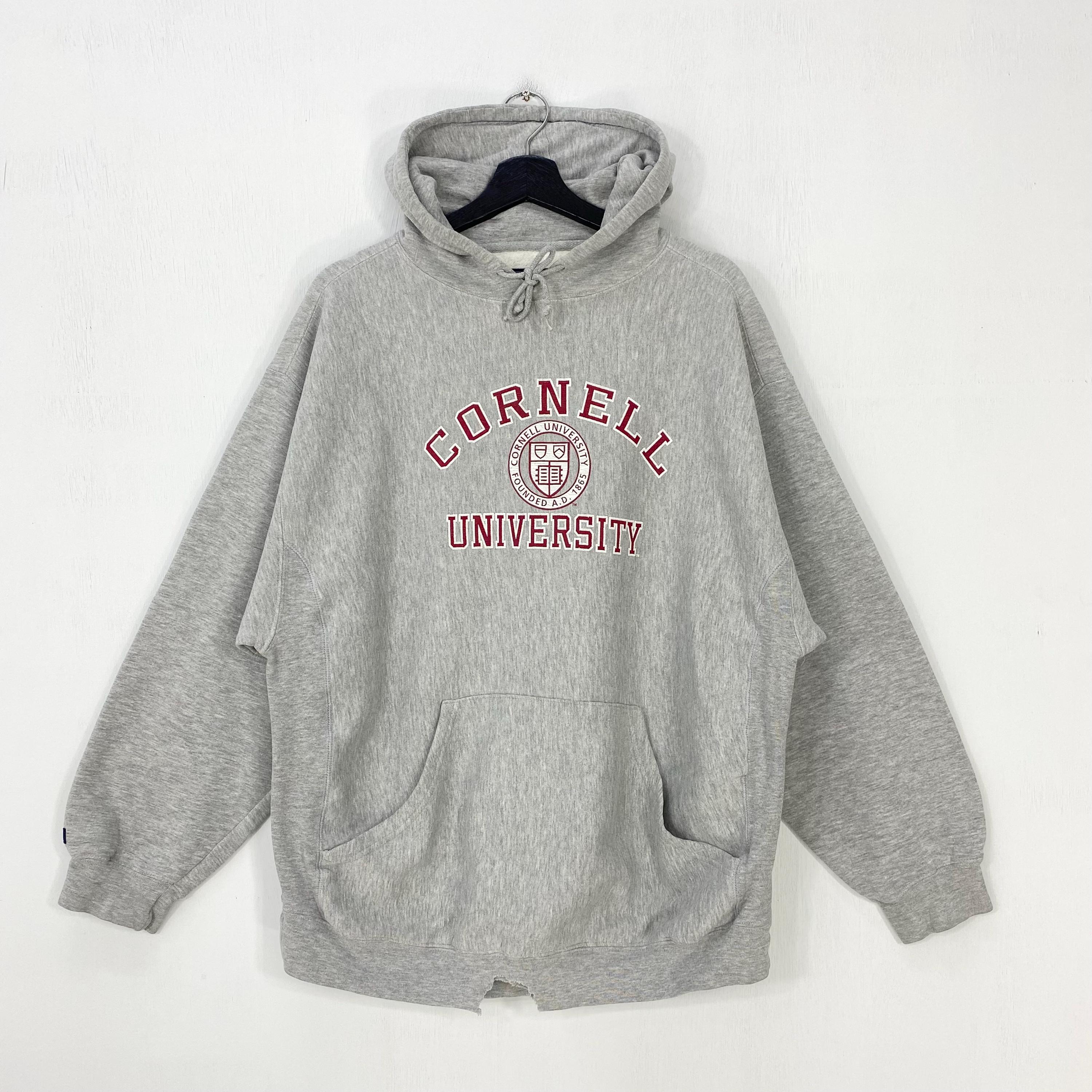 Vintage 90s Cornell University Hoodie Sweatshirt Pullover Cornell