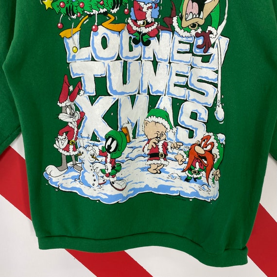 Vintage 90s Looney Toons Sweatshirt Coyote Crewne… - image 4