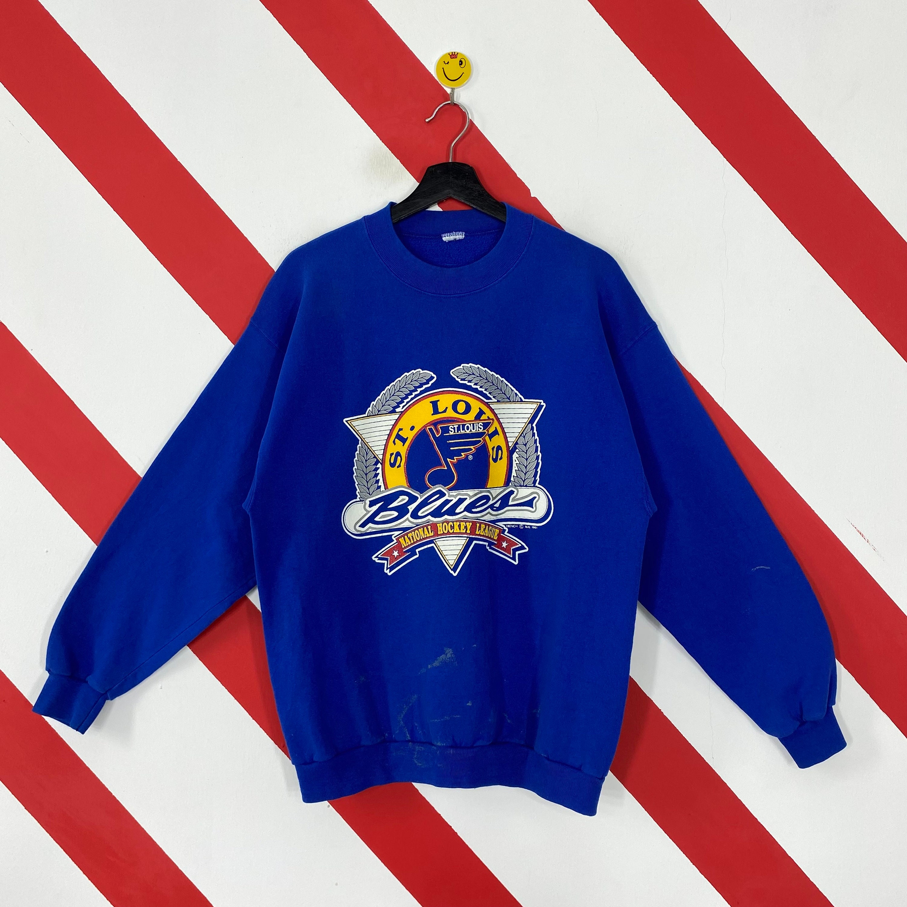 St. Louis Blues Backhand Fake Pullover Hoodie - Blue/Gold