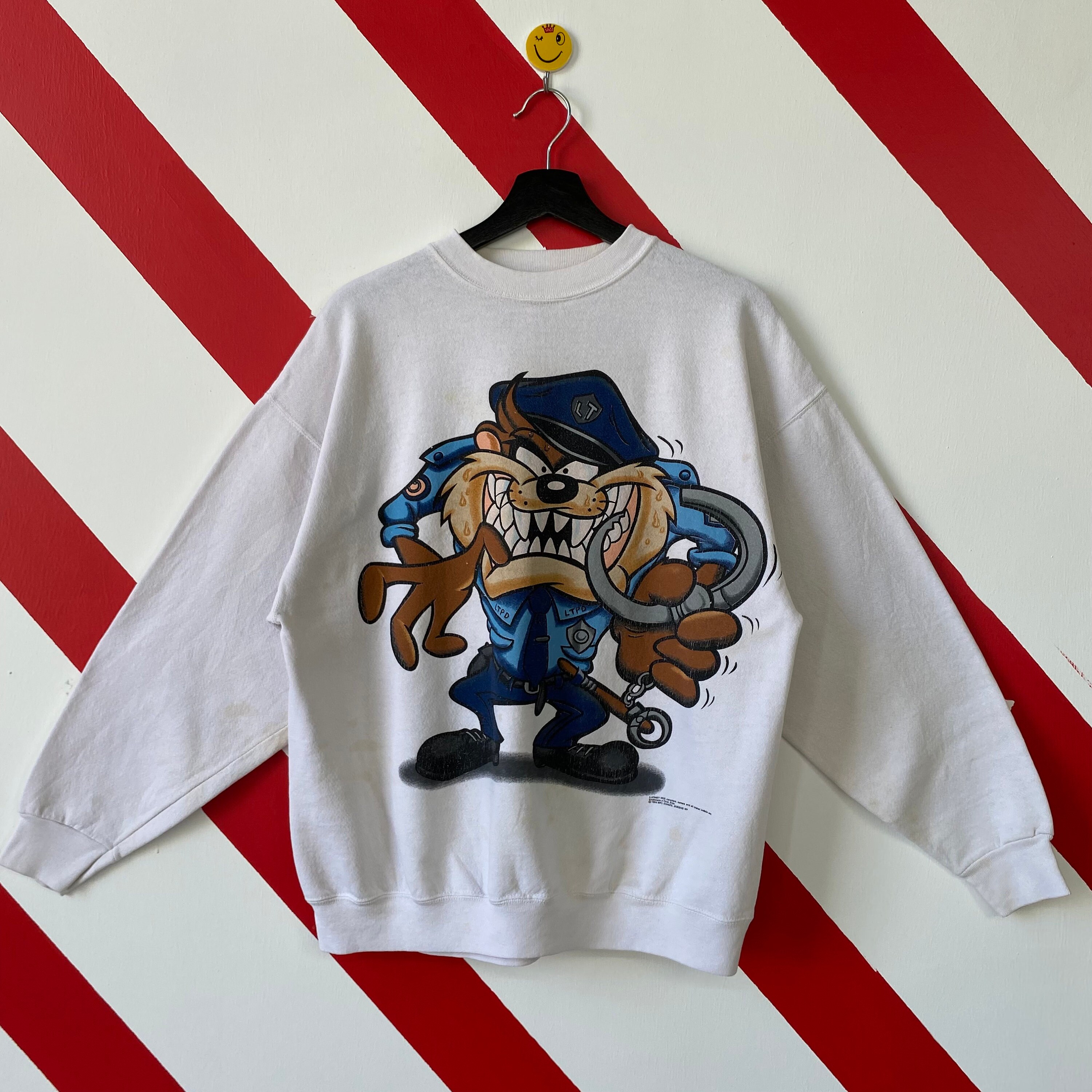 Vintage 90s Looney Toons Sweatshirt Crewneck Tasmanian Sweater - Etsy