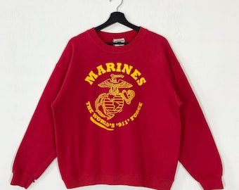 Vintage 90s USMC United States Marine Corps Sweatshirt, Marine