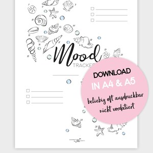 mood tracker | DIN A4 | DIN A5 | printable | Download | PDF