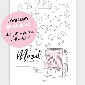 mood tracker | DIN A4 | DIN A5 | printable | Download | PDF