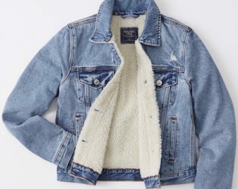 Faux Fur Collar Denim Jacket