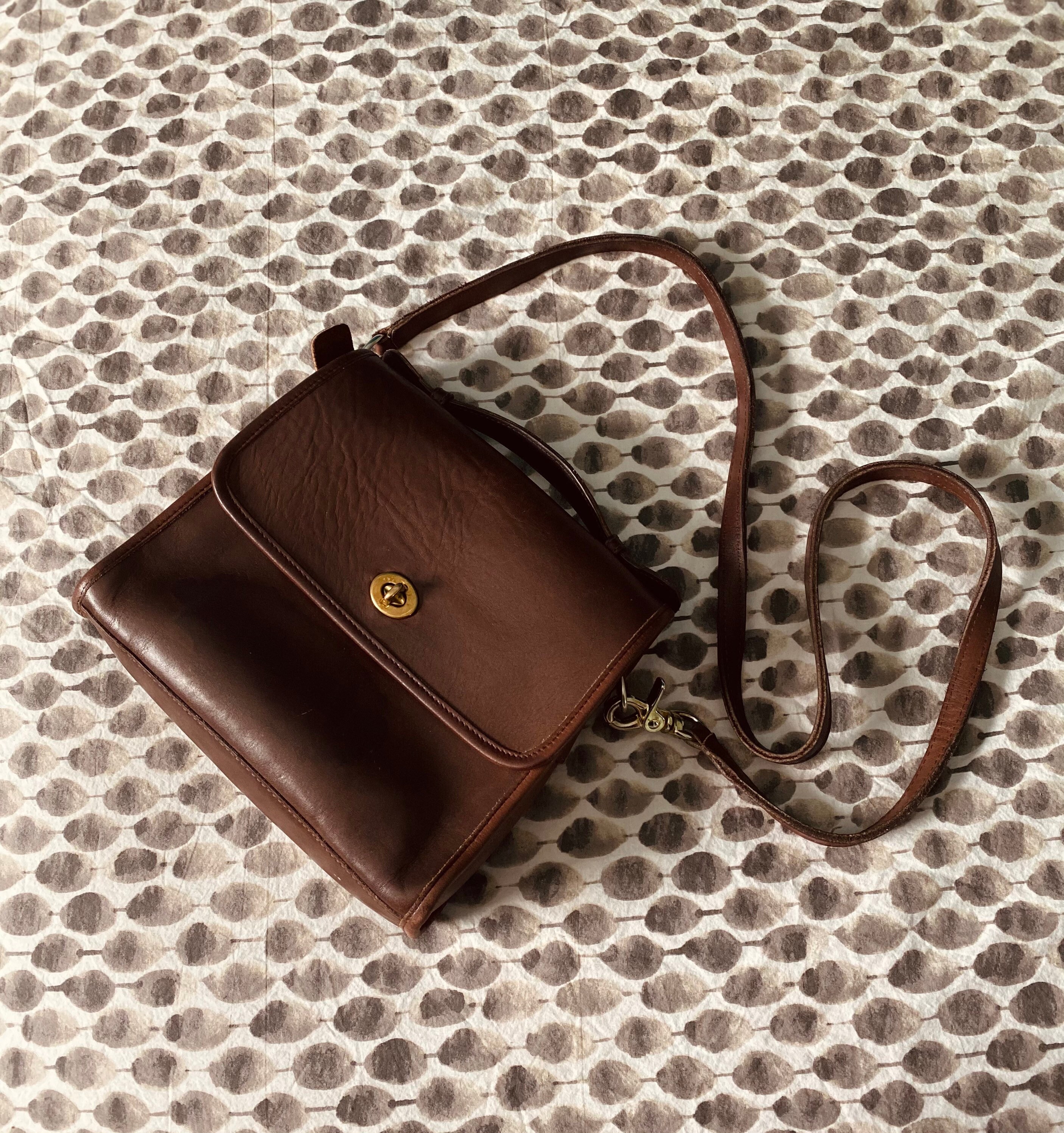 Dark brown coach crossbody Clearance