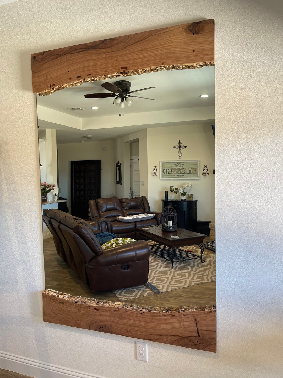 Live Edge Mirror Frame Etsy