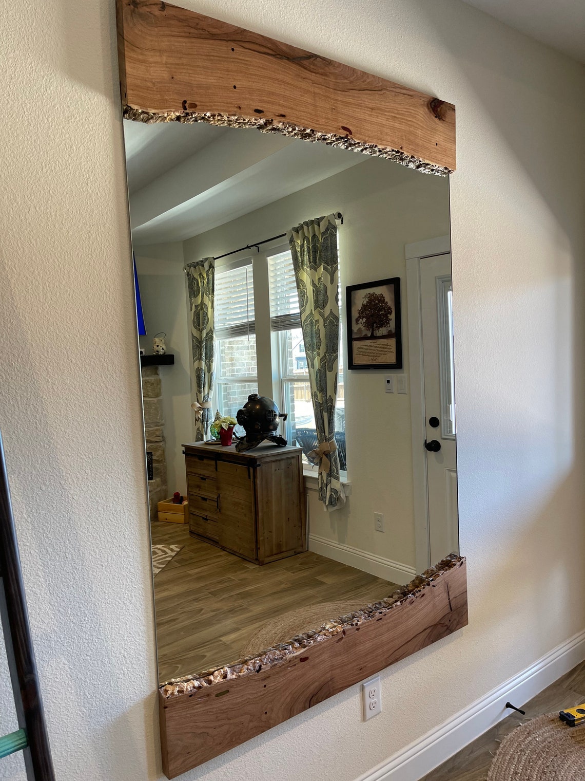 Live Edge Mirror Frame Etsy