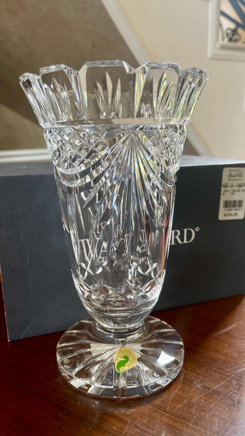 Waterford Crystal Penrose Vase Waterford Society 1995 Mint Condition in ...