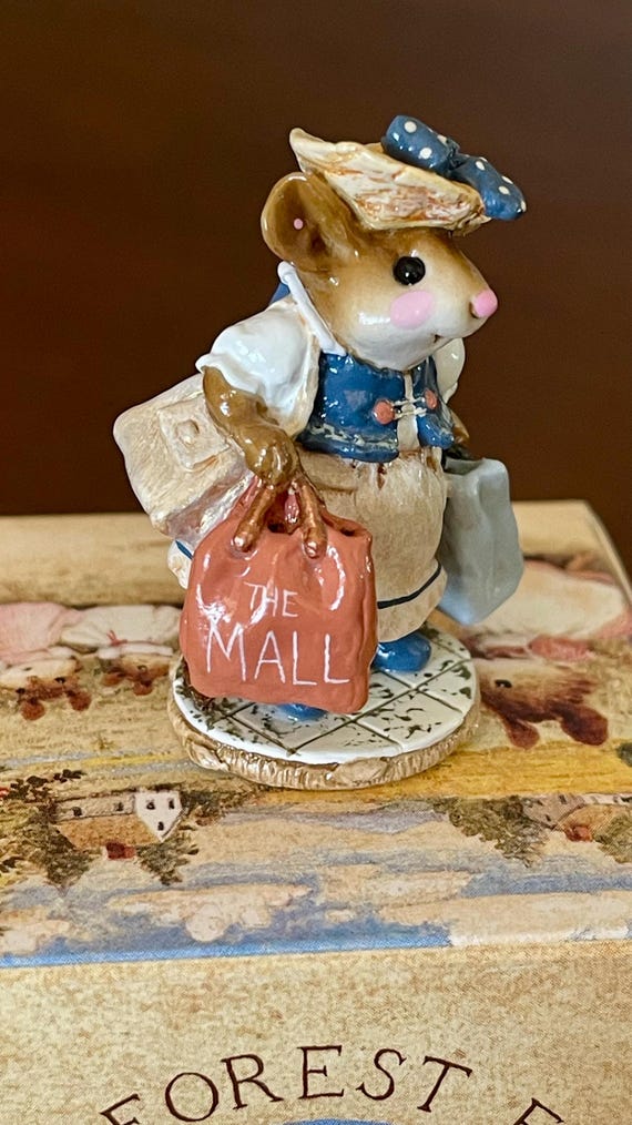 Wee Forest Folk Mall Mom M-264 Blue Vest Annette Petersen With Box