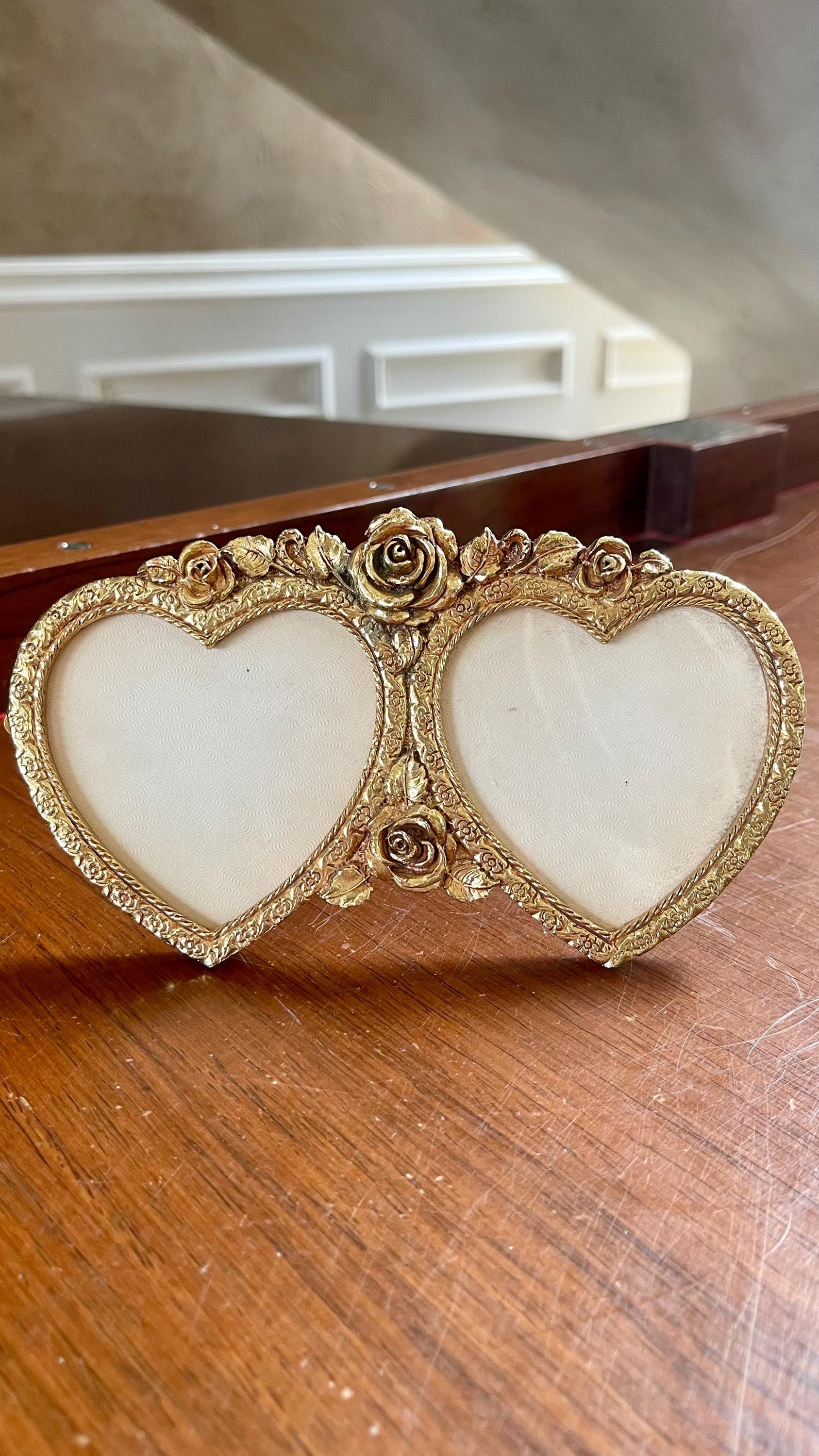 Vintage Brass Heart Frame - Etsy