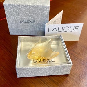 Lalique Crystal Fish; Lalique Aquarium Fish; Lalique Angel Fish New In The Box