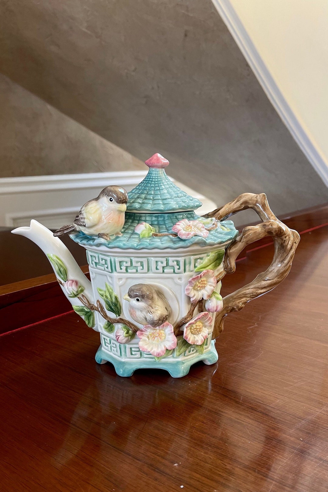 Fitz & Floyd Pagoda Teapot Pagoda Birdhouse Teapot Etsy