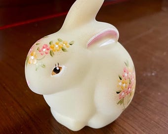 Vintage Jeannette Glass J.H. Millstein Sitting Bunny Rabbit Empty