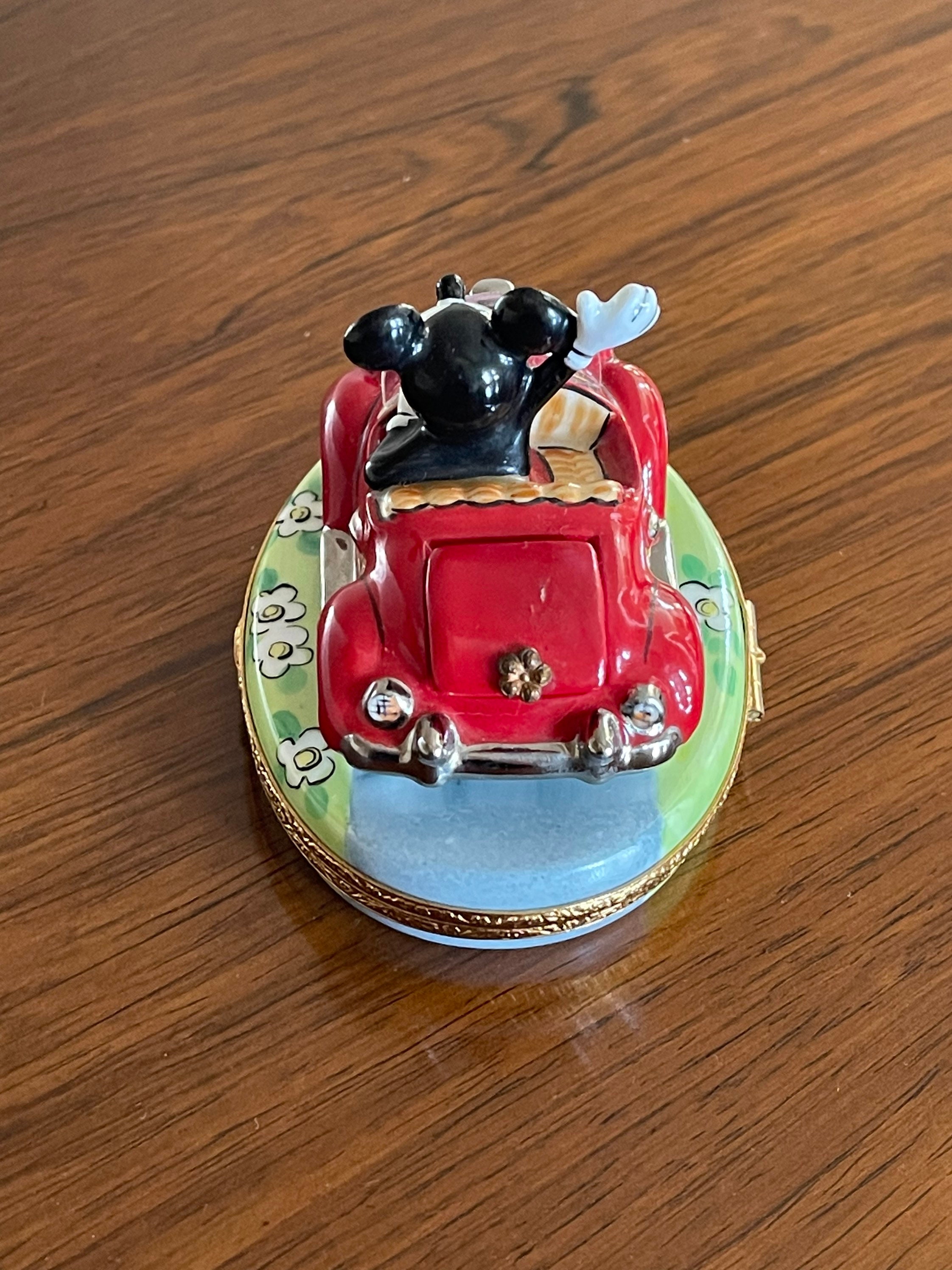 Limited Edition Mickey Mouse Red Car Limoges Box; Artoria; Limoges