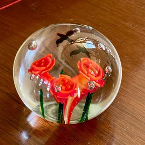 Vintage Art Glass Paperweight