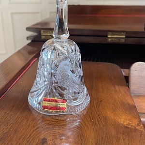 Vintage Hofbauer Byrdes Collection Crystal Bell; Bird Crystal Dinner Bell; Byrdes Crystal
