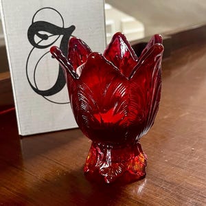 Fenton Amberina Glass 2-Wege-Votiv-Kerzenhalter; Fenton Votivkerze