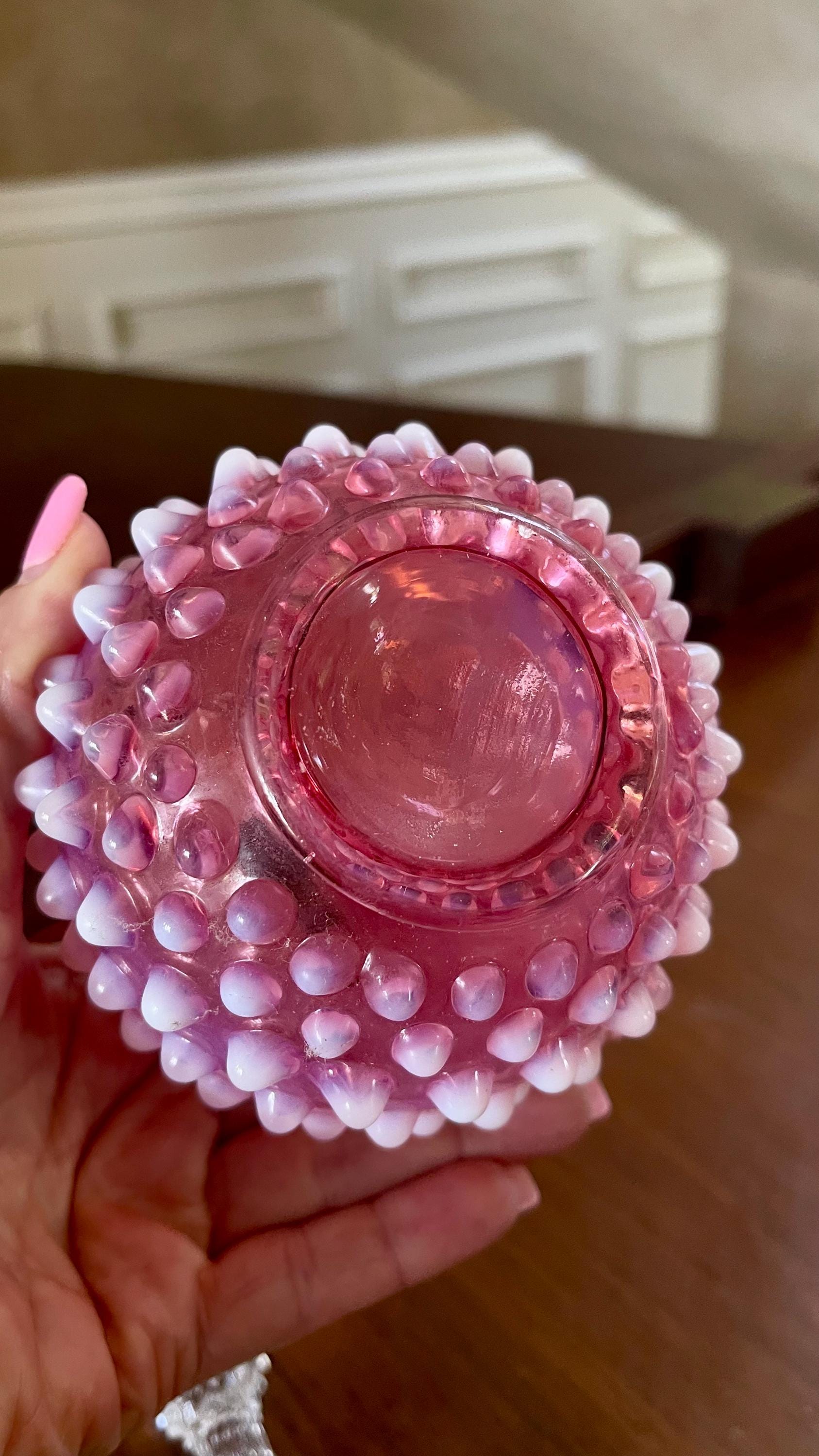 Fenton Glass Hobnail Cranberry Opalescent Cruet - Etsy