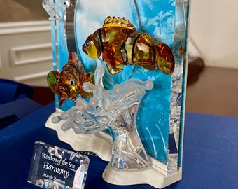 Swarovski Crystal Wonders of the Sea “harmony” Clown Fish Mint