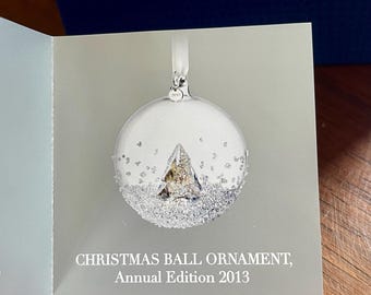 Swarovski Christmas Ball Ornament 2013 New in Box; Swarovski