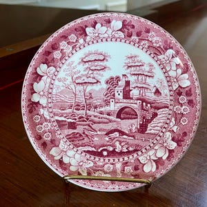 Spode Pink Tower 5 3/4” Tea Tile Trivet Made in England