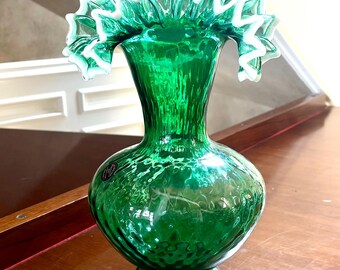 Vintage Murano Italy Hand Blown Art Glass Vase