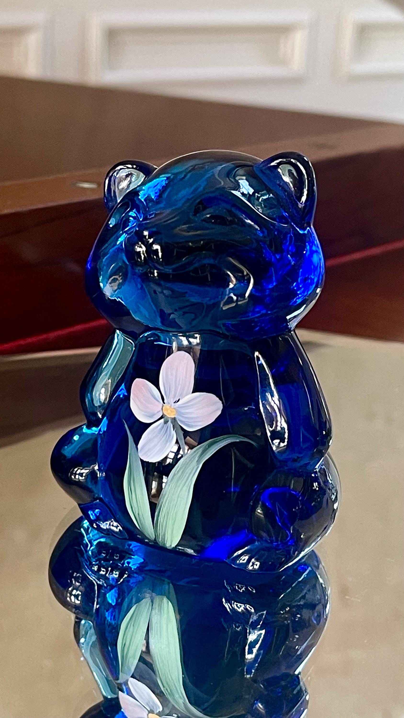 FENTONのガラスの置物全11点 Fenton Glass Hand Painted Glass Raccoon Figurine Paperweight