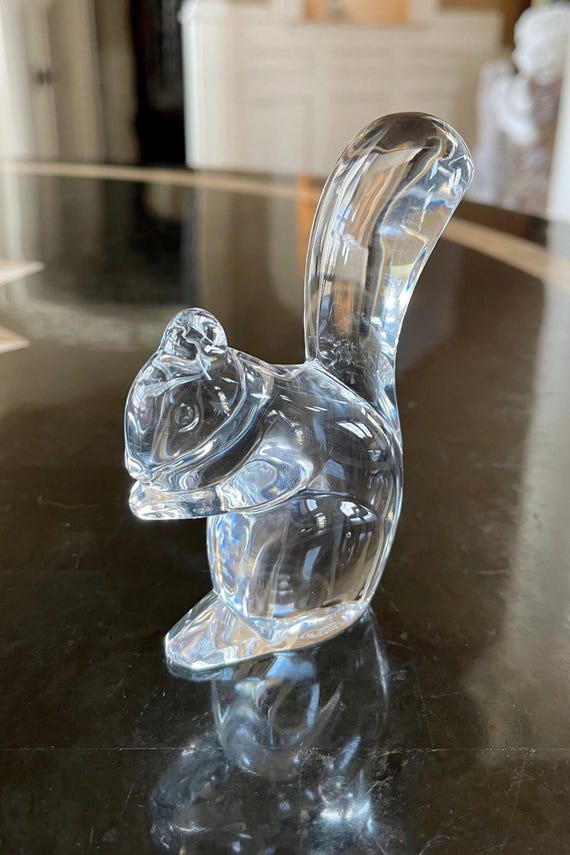 Baccarat Crystal Squirrel Paperweight or Figurine - Etsy