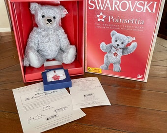 Leo Teddy Bear with Swarovski® Crystal, 6 in, orange