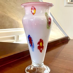 Vintage Millefiori Murano Art Glass Vase