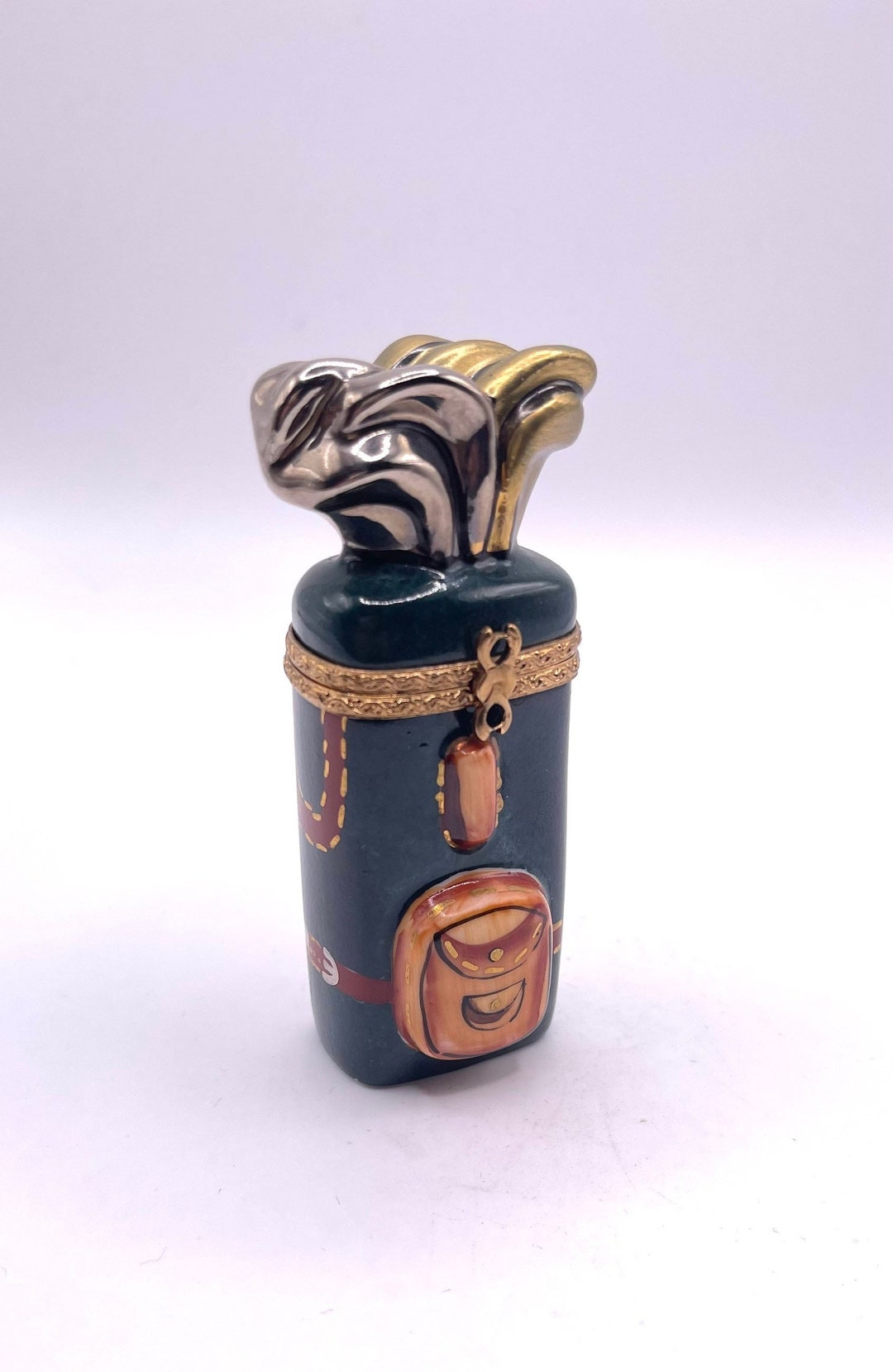 Limoges Porcelain Golf Box Limoges Trinket Box Collectible Limoges