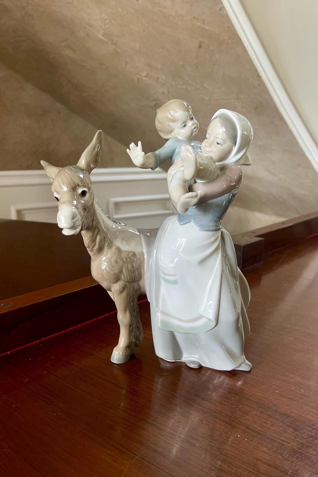 リヤドロ ロバ乗り 4843 磁器製 母子像 - Etsy 日本