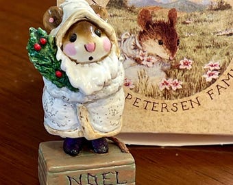 Wee Forest Folk Father Chris-Mouse M-164 Annette Petersen 1989 With Box