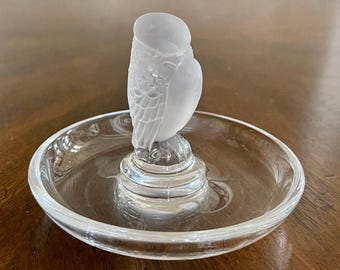 LALIQUE ラリック フランス クリスタル 鳩 リングホルダーアンティーク