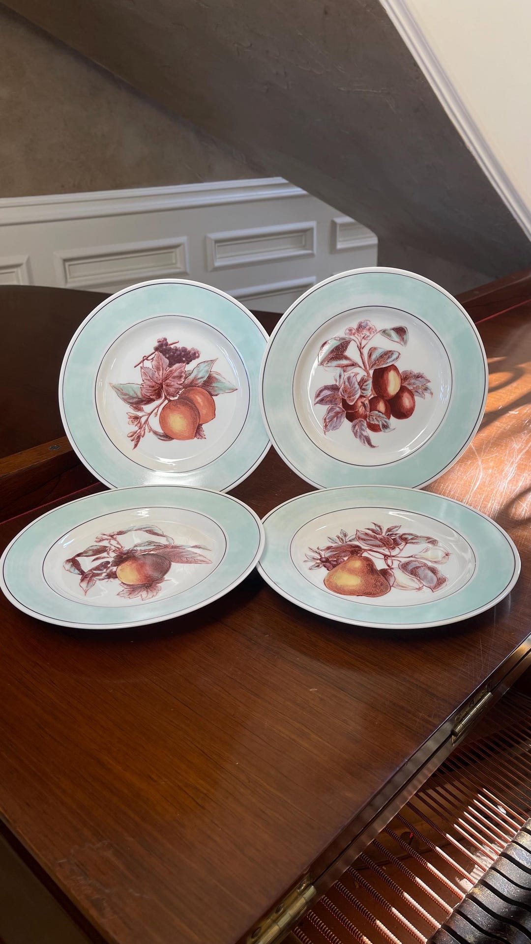Ralph Lauren Set of 4 Fruit Blossom 8” Salad Plates - Etsy Israel