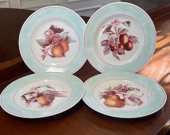 Set of 4 Ralph Lauren Dress Gordon Plaid Porcelain 8.5