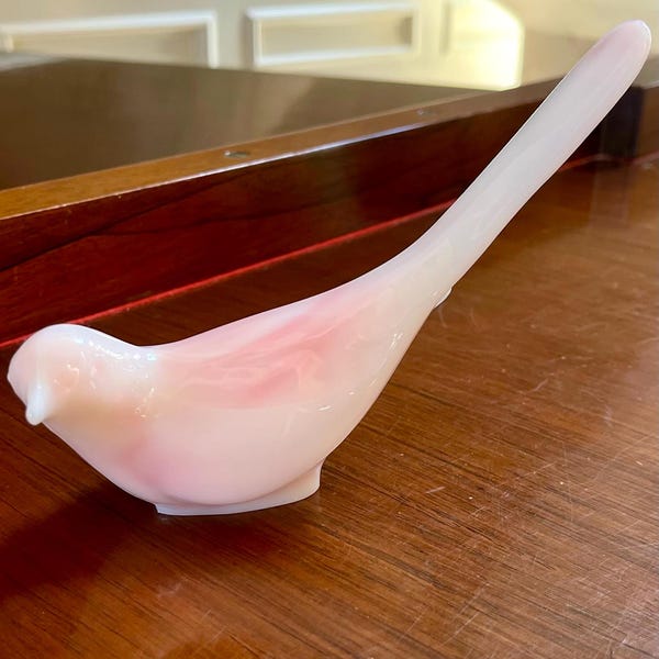 Fenton Rosalene Glass Bird