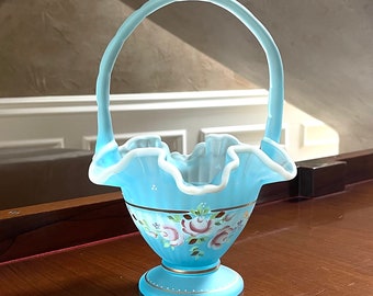 ヴィンテージ フェントン ハンドペイント ホワイトローズガーデン