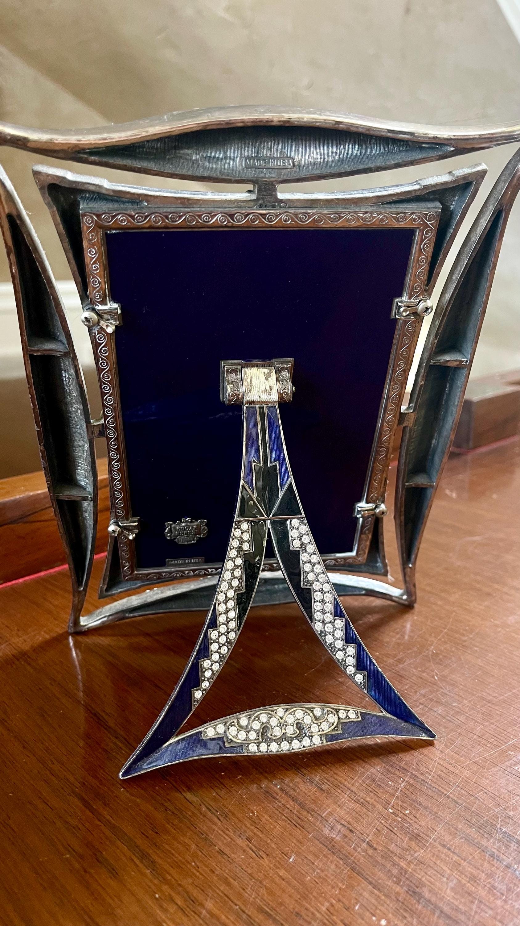 EDGAR BEREBI】リーガルミニフレーム】スワロフスキークリスタル】パール Edgar Berebi “porter” 4X6 Enamel and Swarovski Crystals Picture