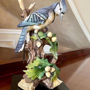 Vintage Andrea by Sadek Blue Jay Bird Porcelain Figurine Vintage Andrea by Sadek Blue Jay Bird Porcelain Figurine