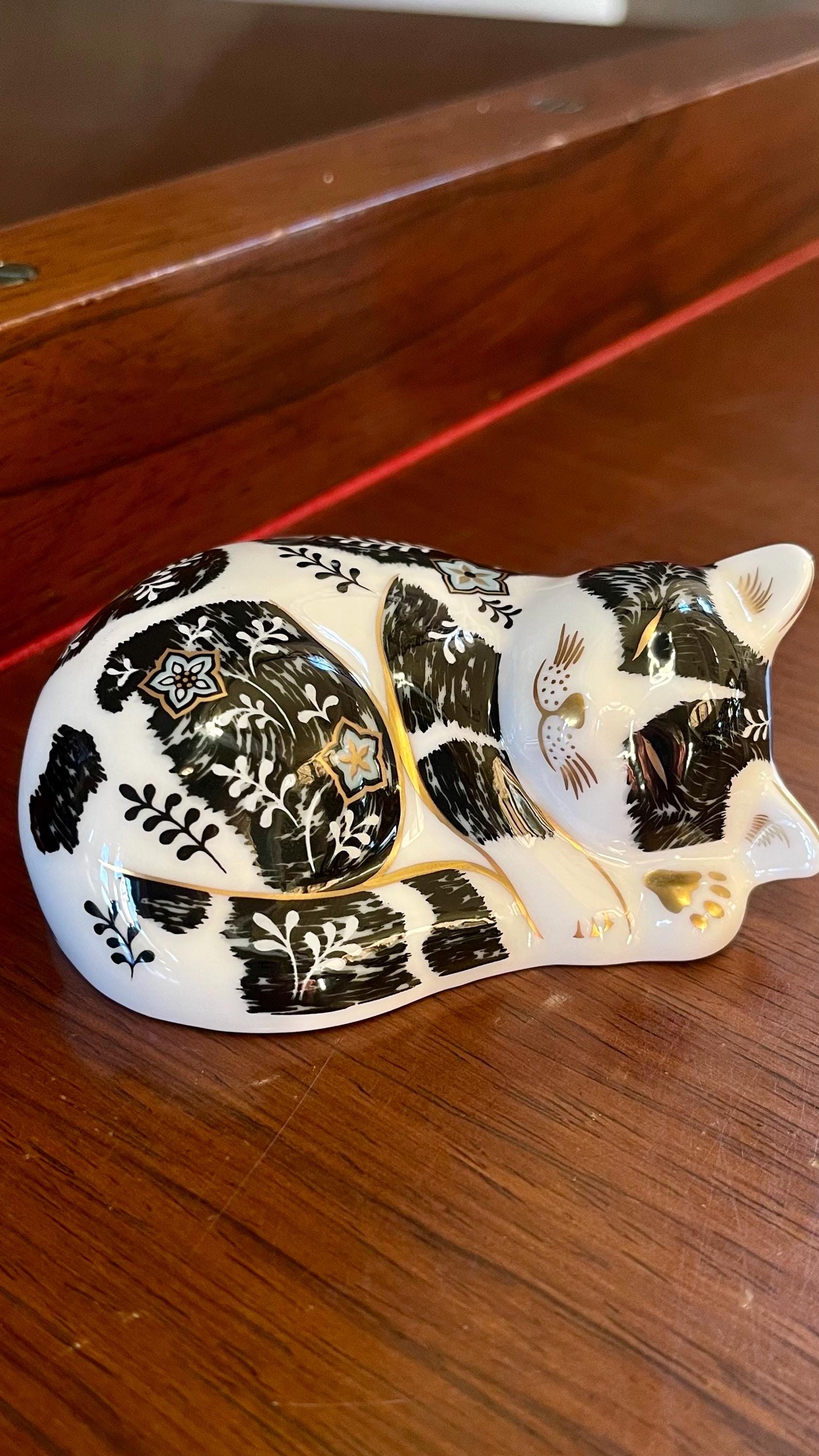 Royal crown derby cat - Etsy 日本