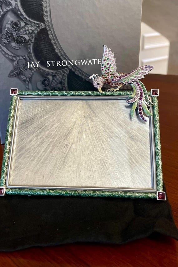 Jay Strongwater Bird of Paradise Enamel and Swarovski Crystals 4x6