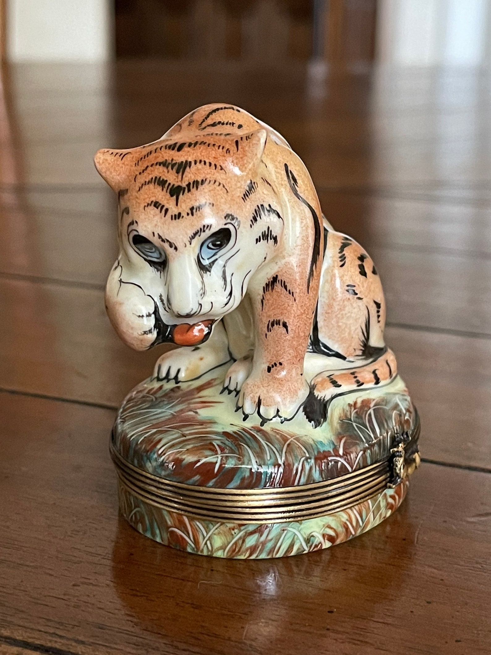 Limoges Rochard Tiger Box Limoges Trinket Box Collectible Etsy