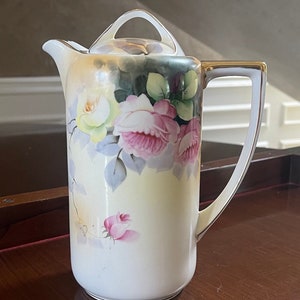 Antique Nippon Hand Painted Porcelain Teapot; Nippon Coffee Pot